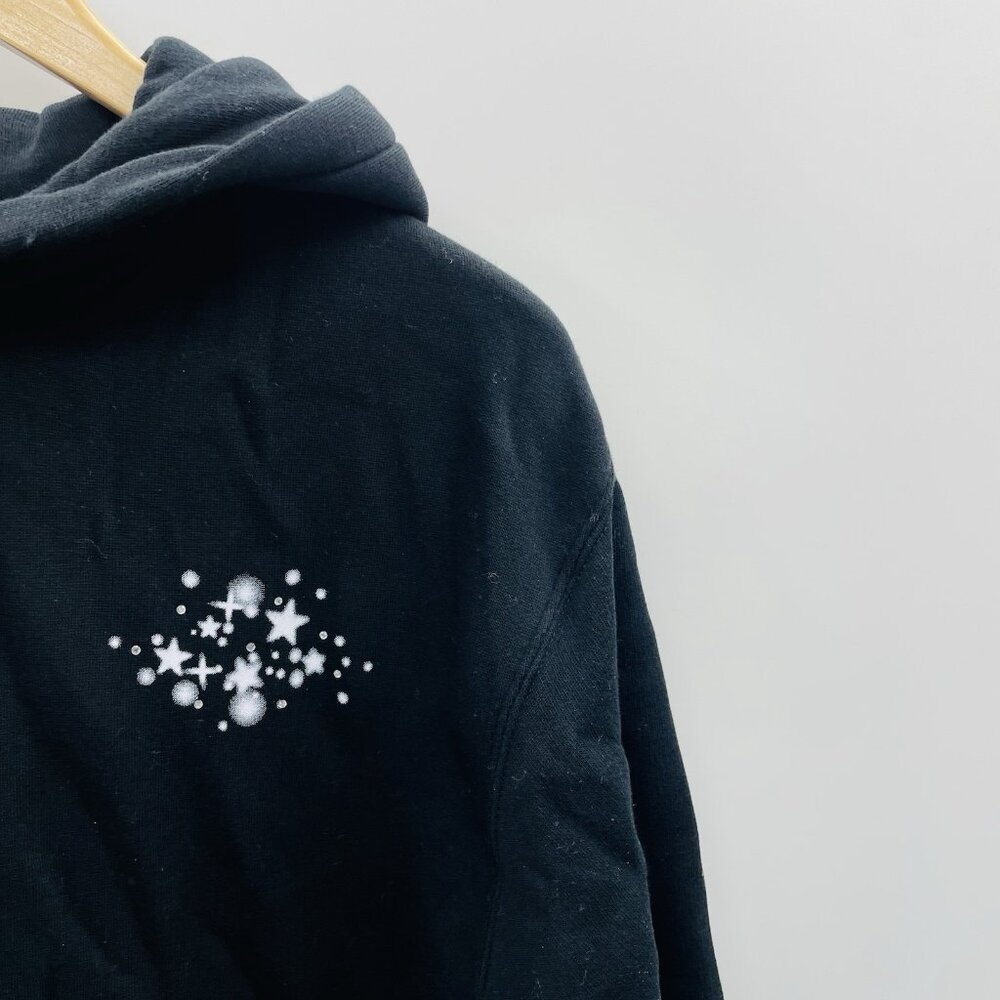 Wild Fable Womens Size XS Oversized Perfect Hoodie Sweatshirt Black Disco Ball - Picture 3 of 7